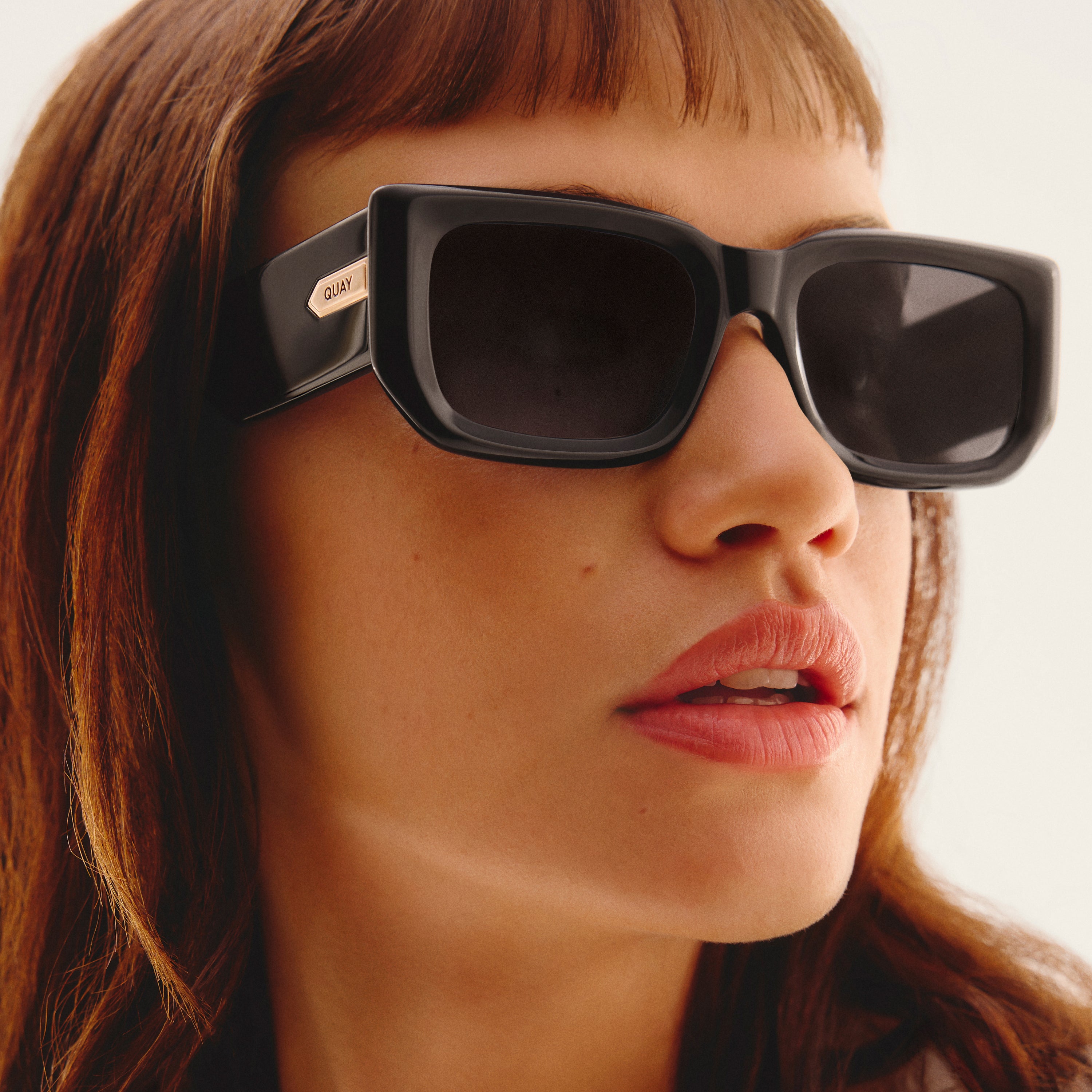 Quay Australia ? ‘tell me more’ sunglasses ? t a n ? Shop Quay Australia On The Fly Large Sunglasses Oat/Sepia main image 2