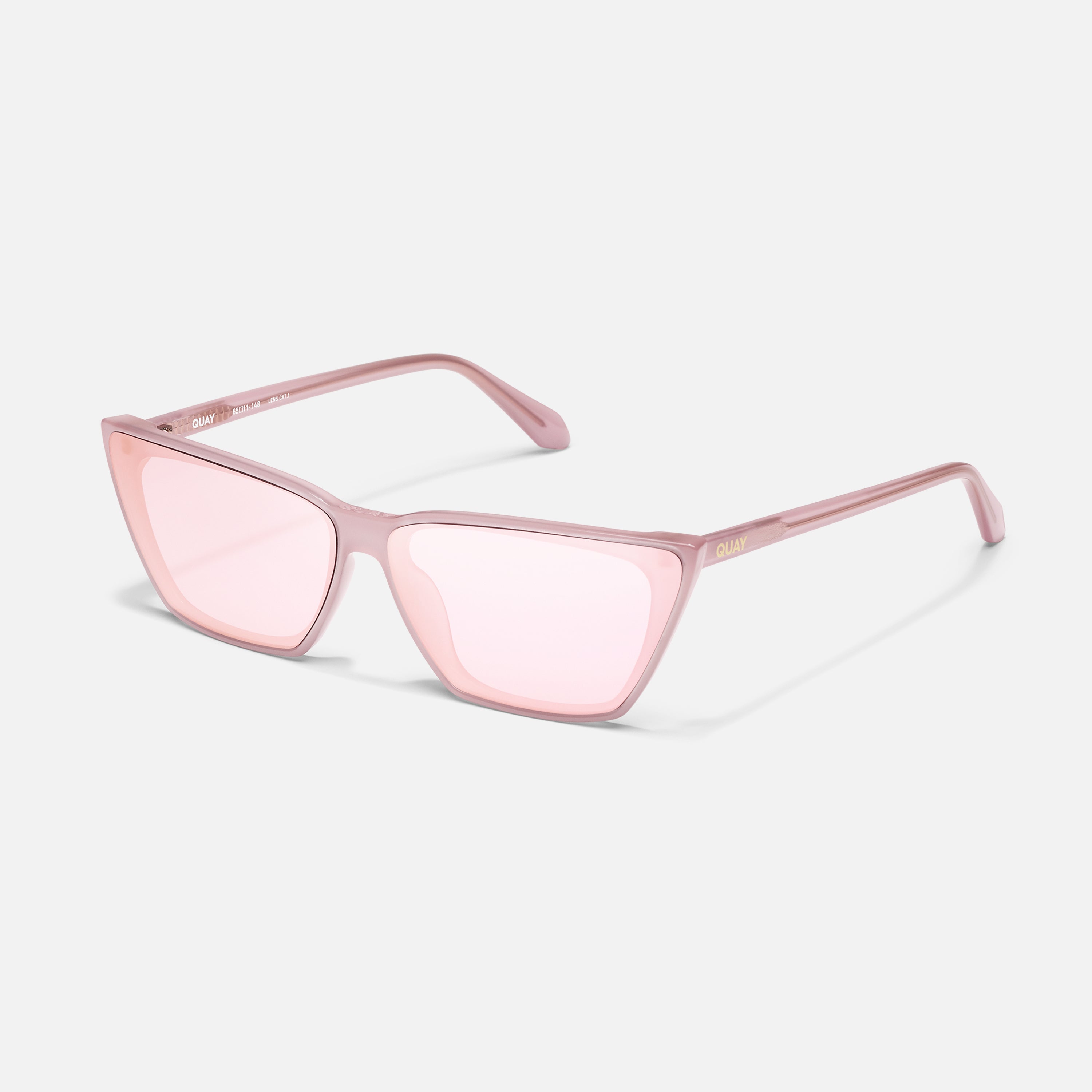 Quay Australia Pink Cat-Eye Sunglasses COME THRU Oversize Cat Eye Sunglasses for Women – QUAY main image 4