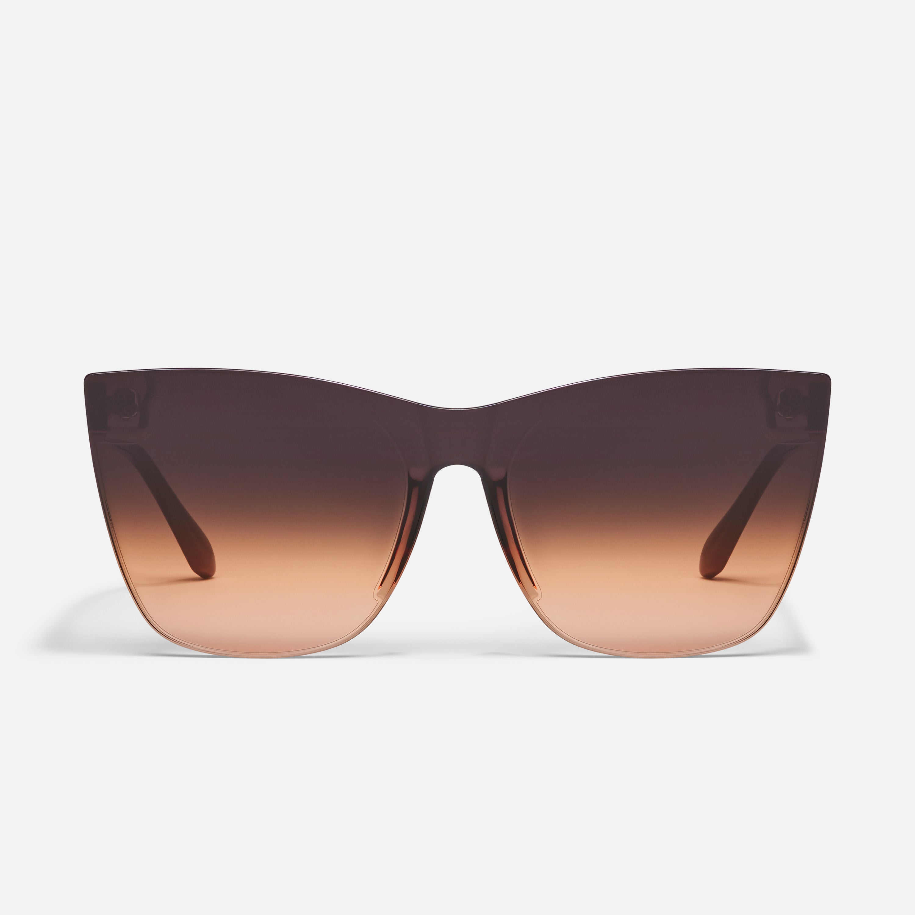 Quay Australia Brown Cat-Eye Sunglasses Quay Australia QW000296 TORTRD/BRN Run Away Flat Cat Eye  main image 2