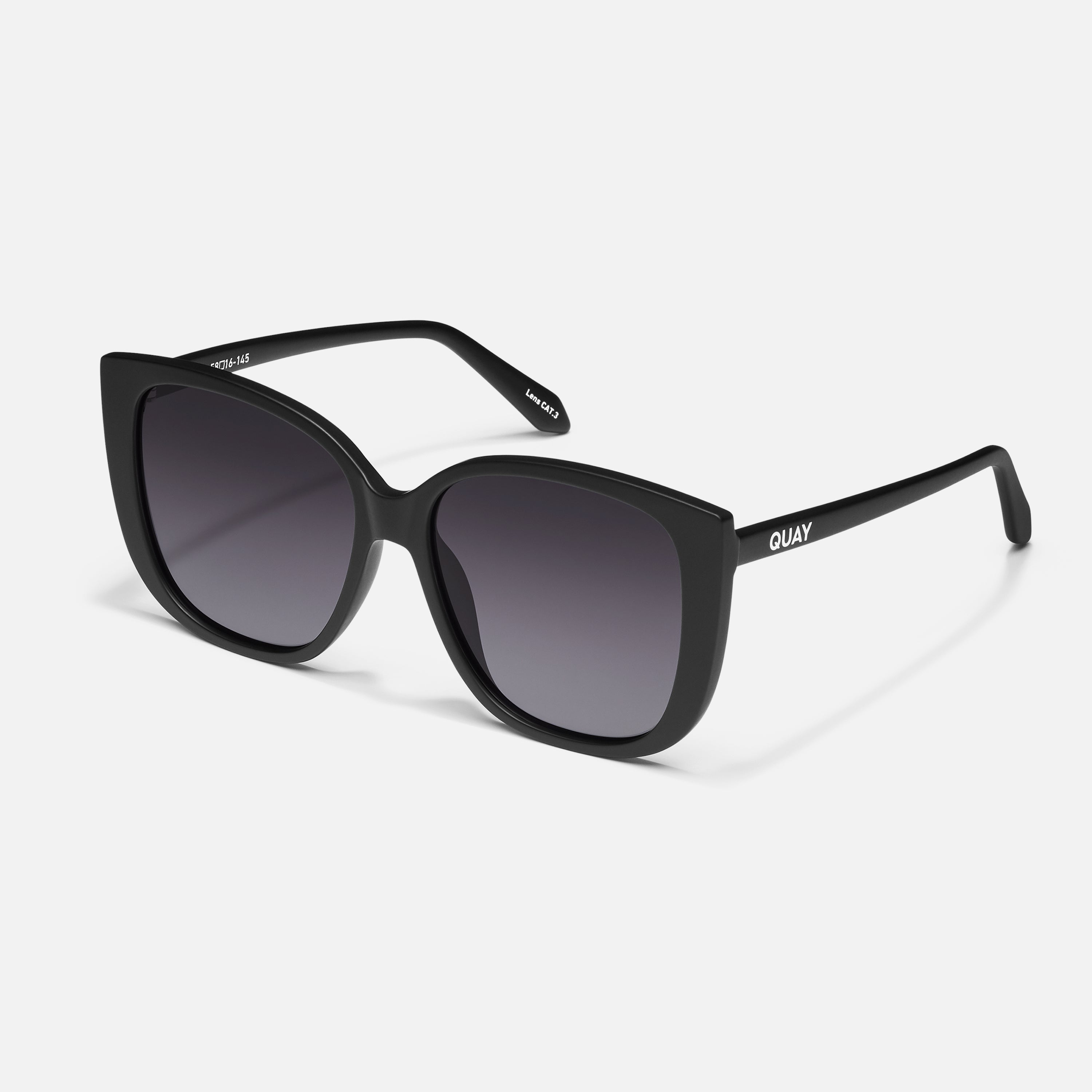 Quay Black Polarized Sunglasses Women's EVER AFTER Oversized