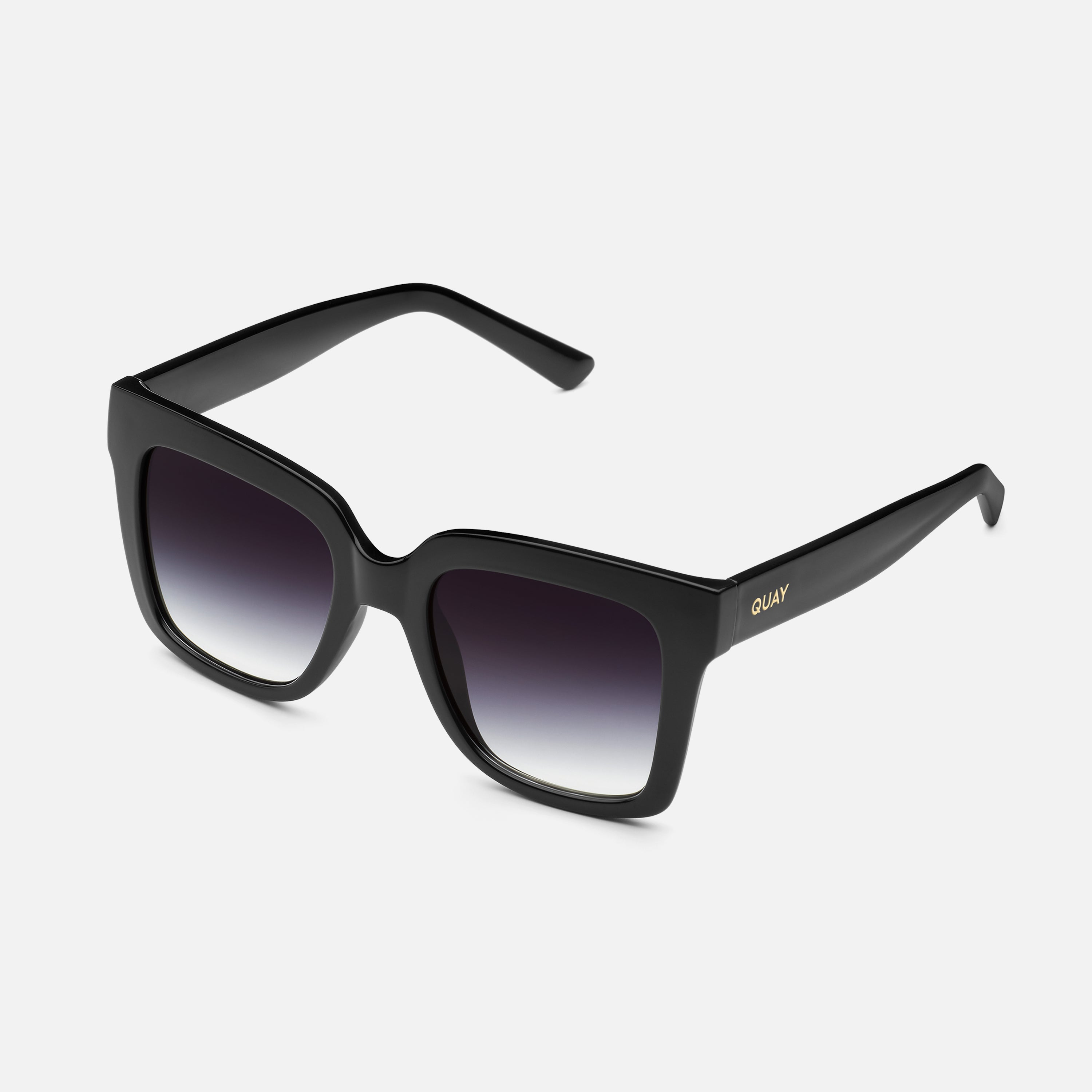 quay australia icy black oversized polarized square sunglasses eyewear NEW ICY Oversized Square Sunglasses with Thick Frames – Quay  main image 4