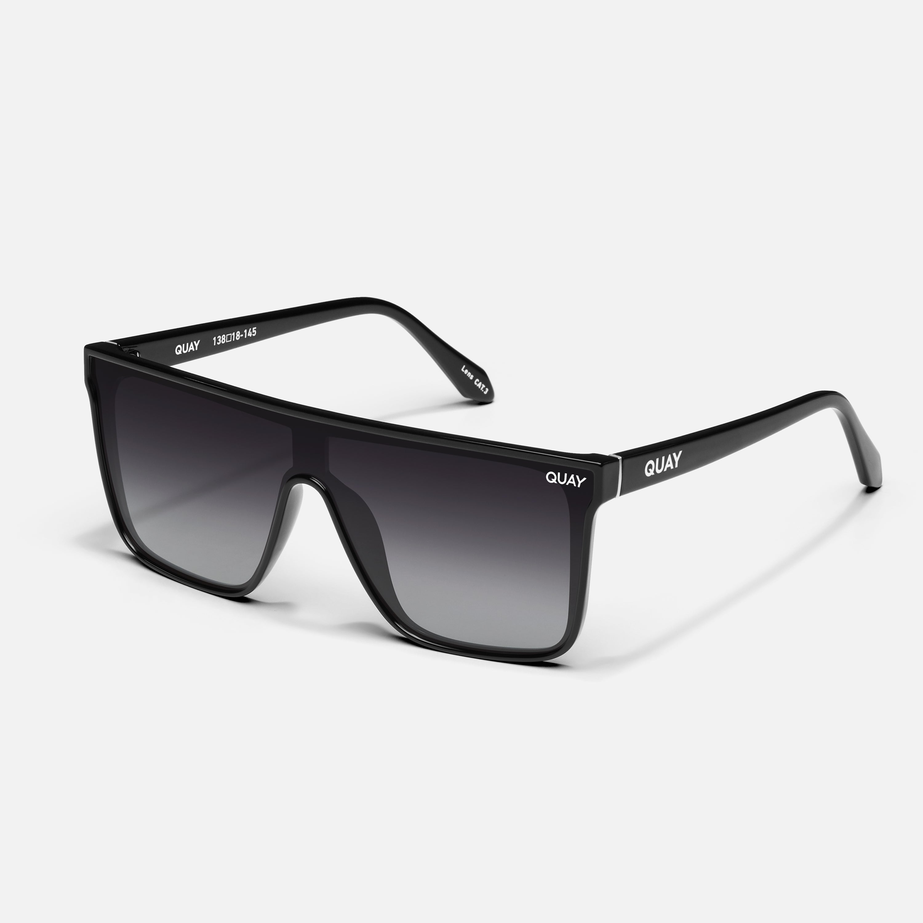 NIGHTFALL Polarised Flat Top Shield Sunglasses – Quay Australia