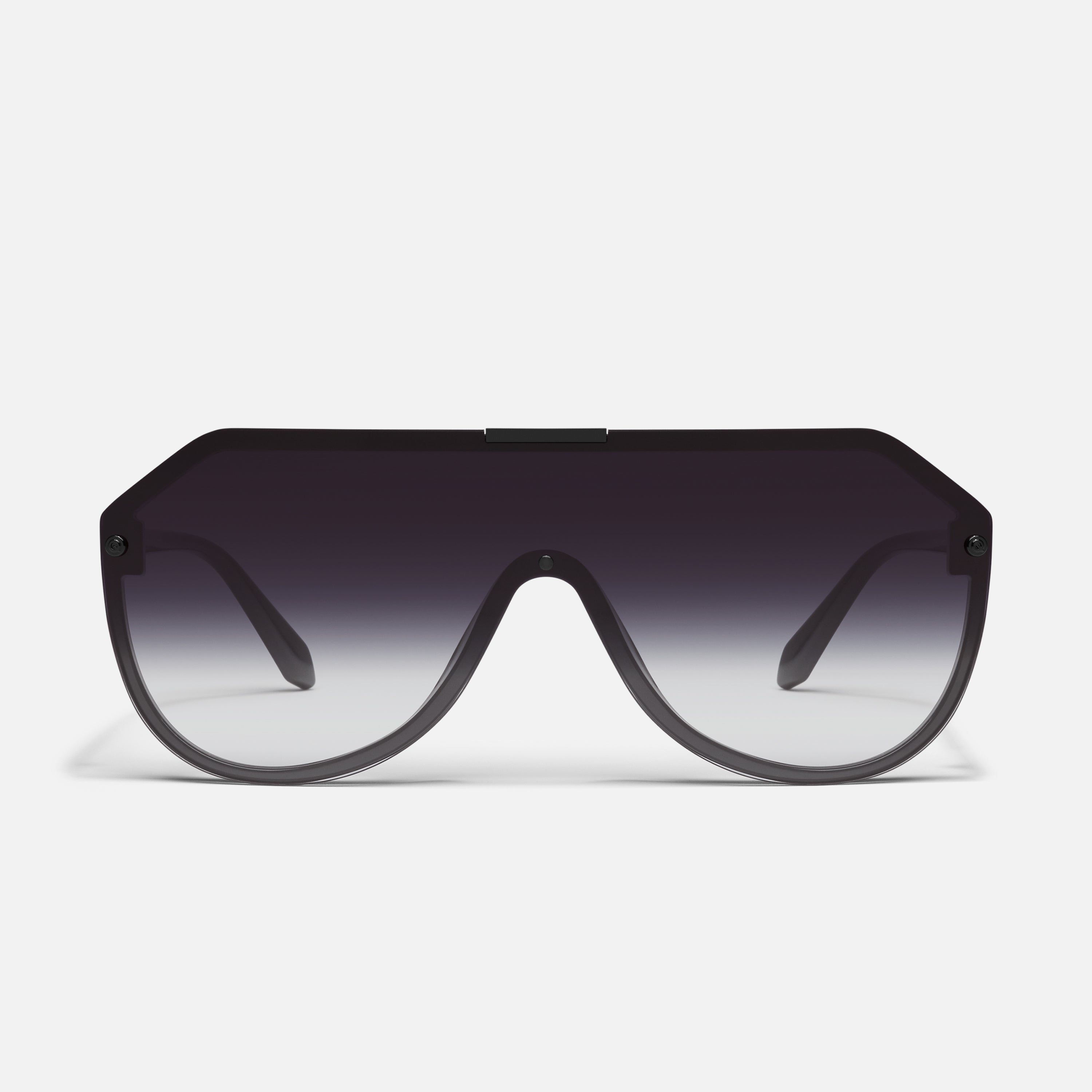 quay australia on set black & gold oversized wrap shield sunglasses eyewear NEW Quay_Balance_MatteBlackSmoke_S  main image 2