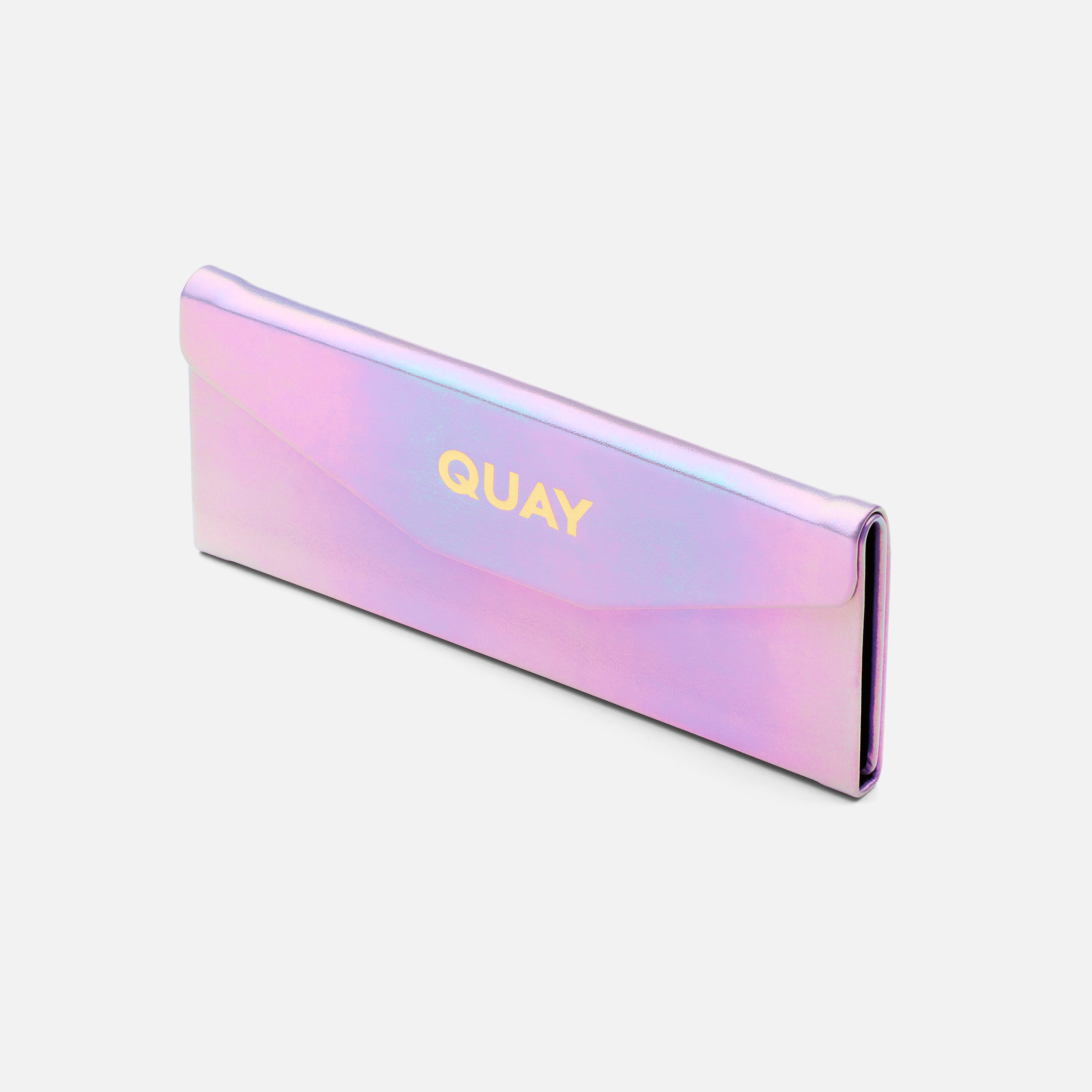 Quay High Key Mini Sunglasses w/ embossed tri fold case EMBOSSED TRI FOLD CASE by Quay Australia | Womens & Mens  main image 3