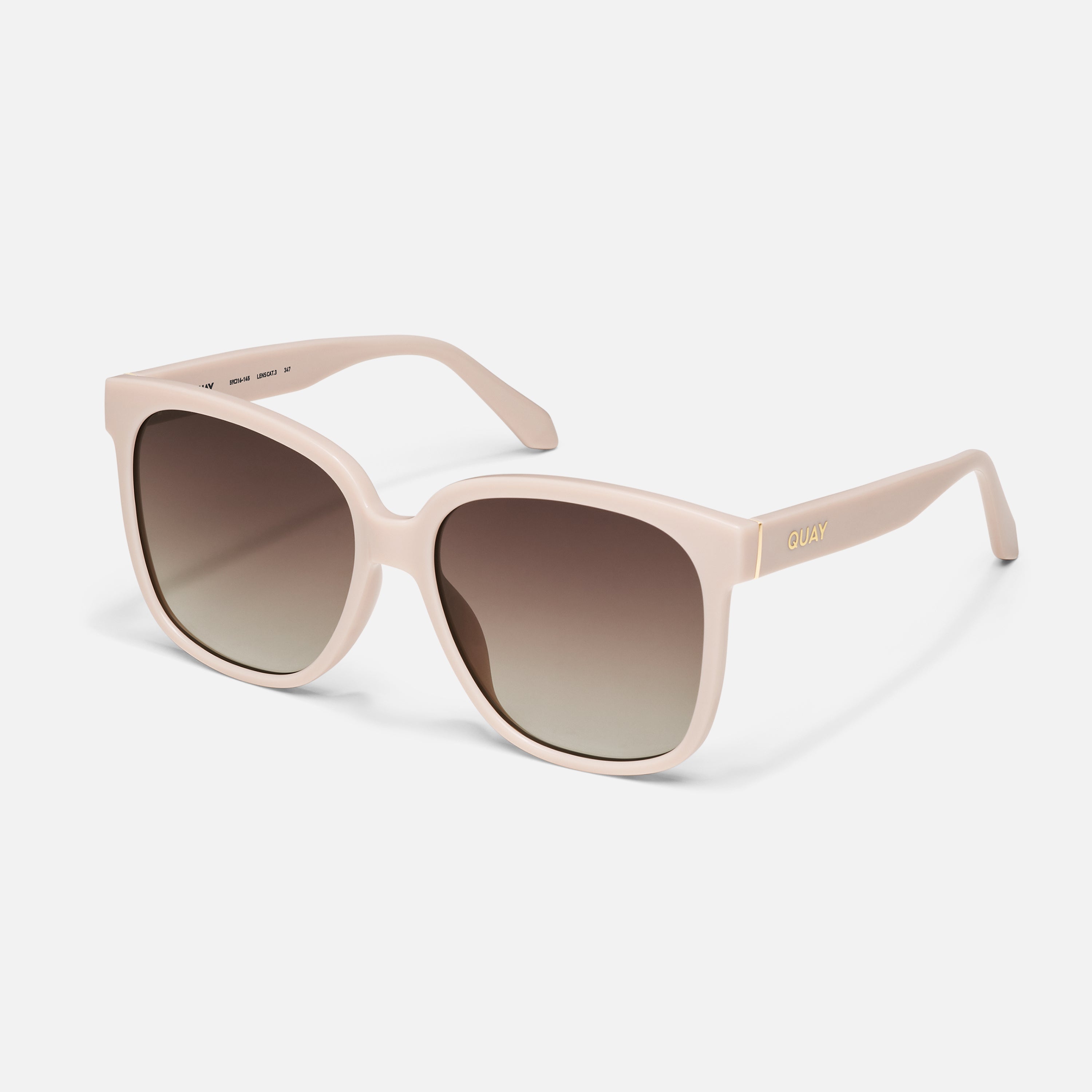 Quay Australia Women\'s Tempted 67mm Cat Eye Sunglasses In Champagne/Brown Frame Amazon.com: Quay - Women main image 4