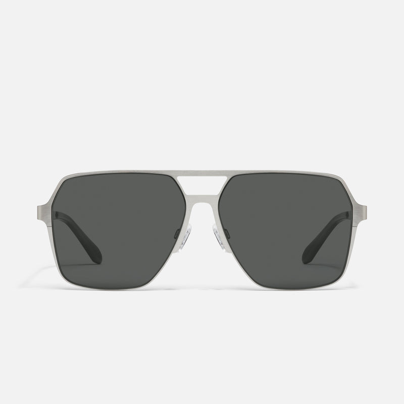 BRUSHED SILVER/SMOKE POLARIZED