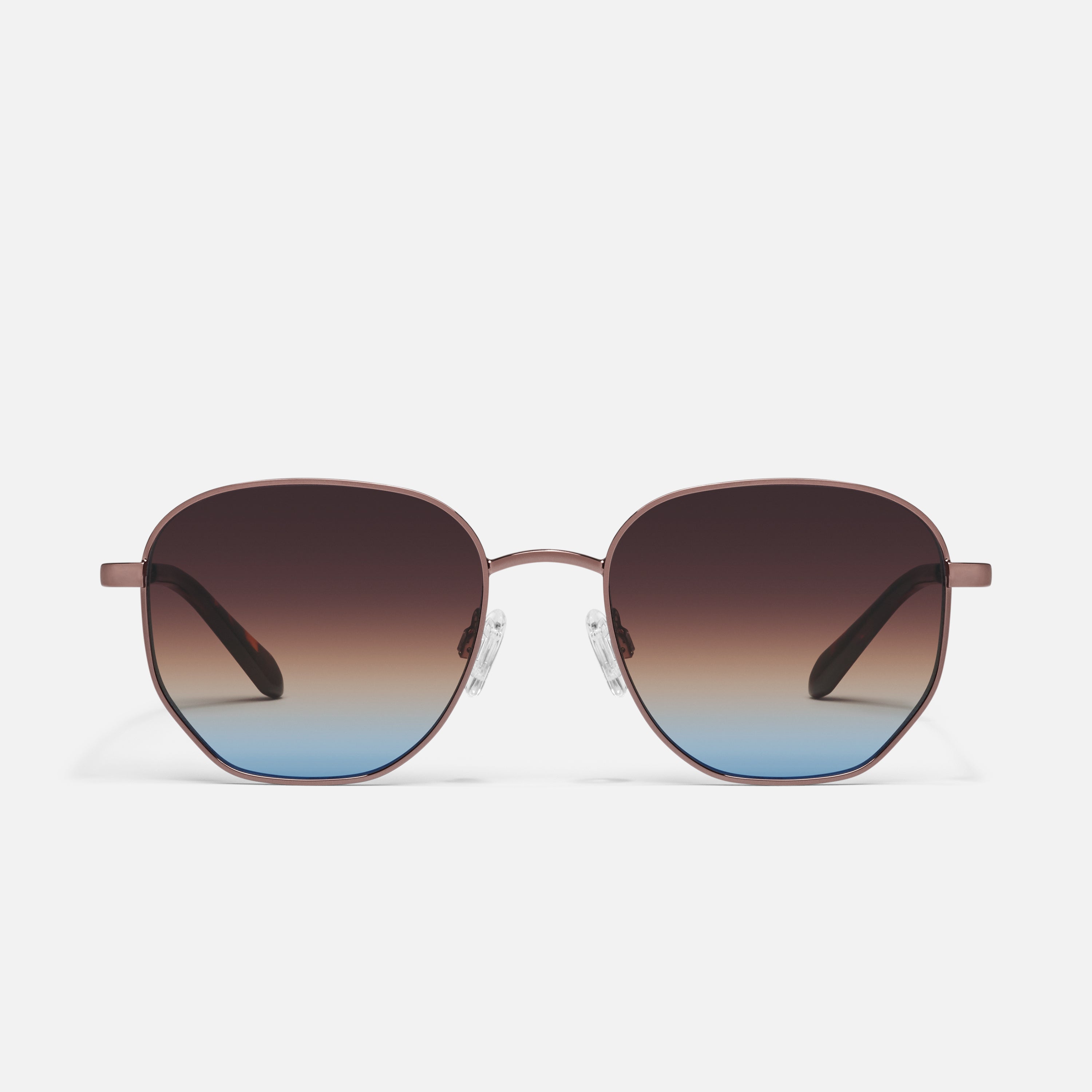 Quay Australia Big Time Round Gradient Sunglasses Bronze  display picture 1