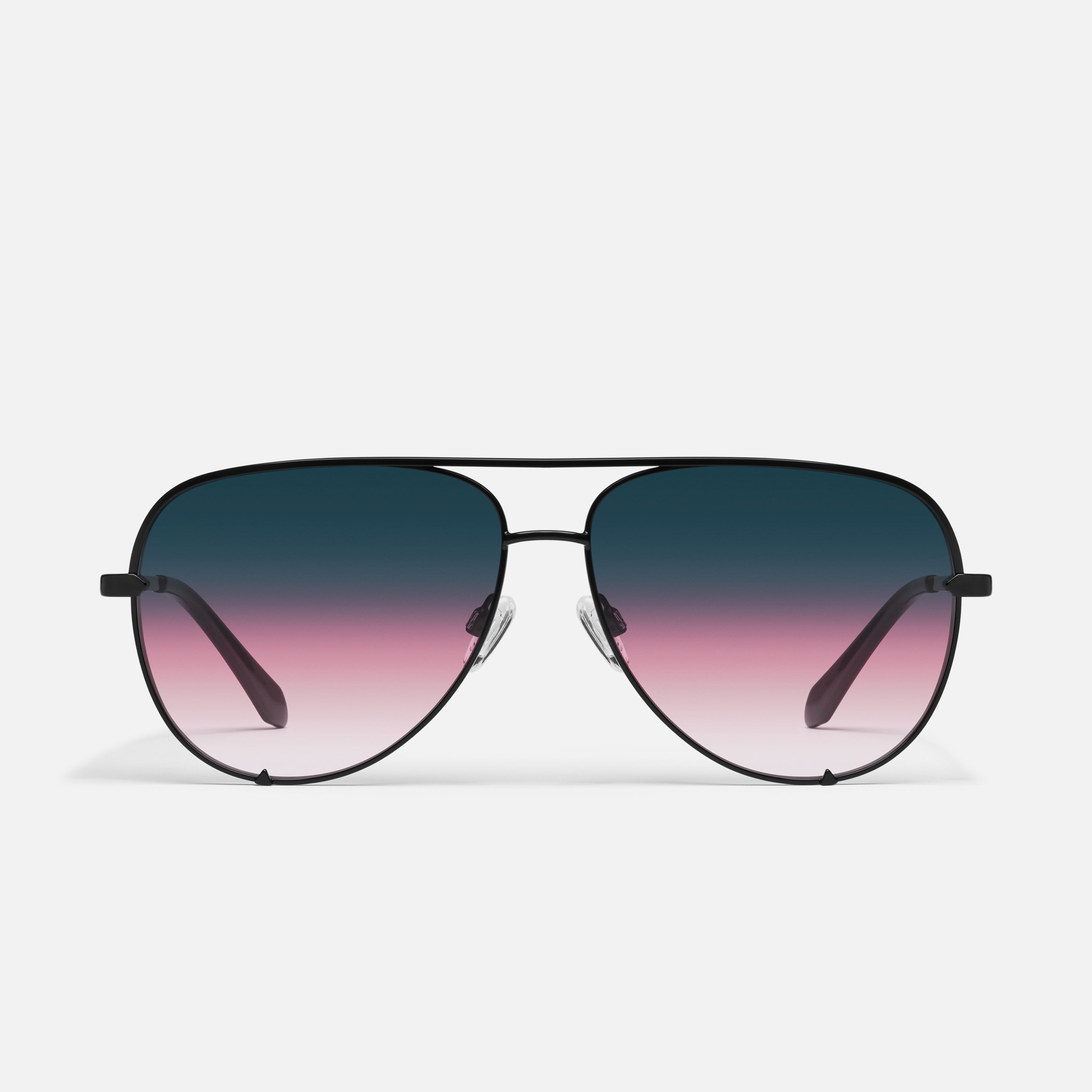 Quay Australia Pink Aviator Sunglasses HIGH KEY TWIST Metal Aviator Sunglasses – QUAY main image 4