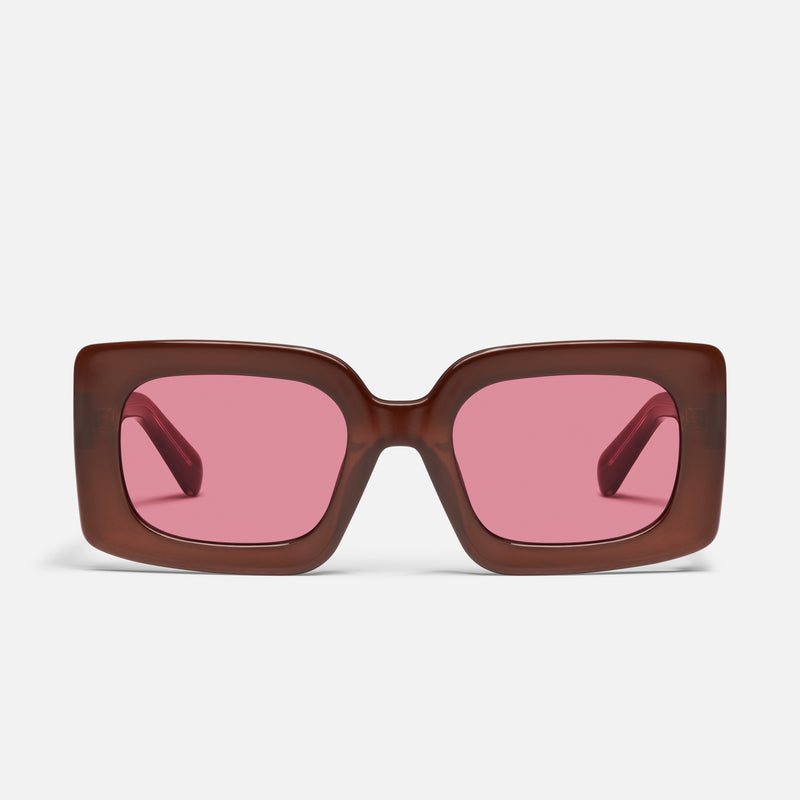 DARK BROWN/MAGENTA