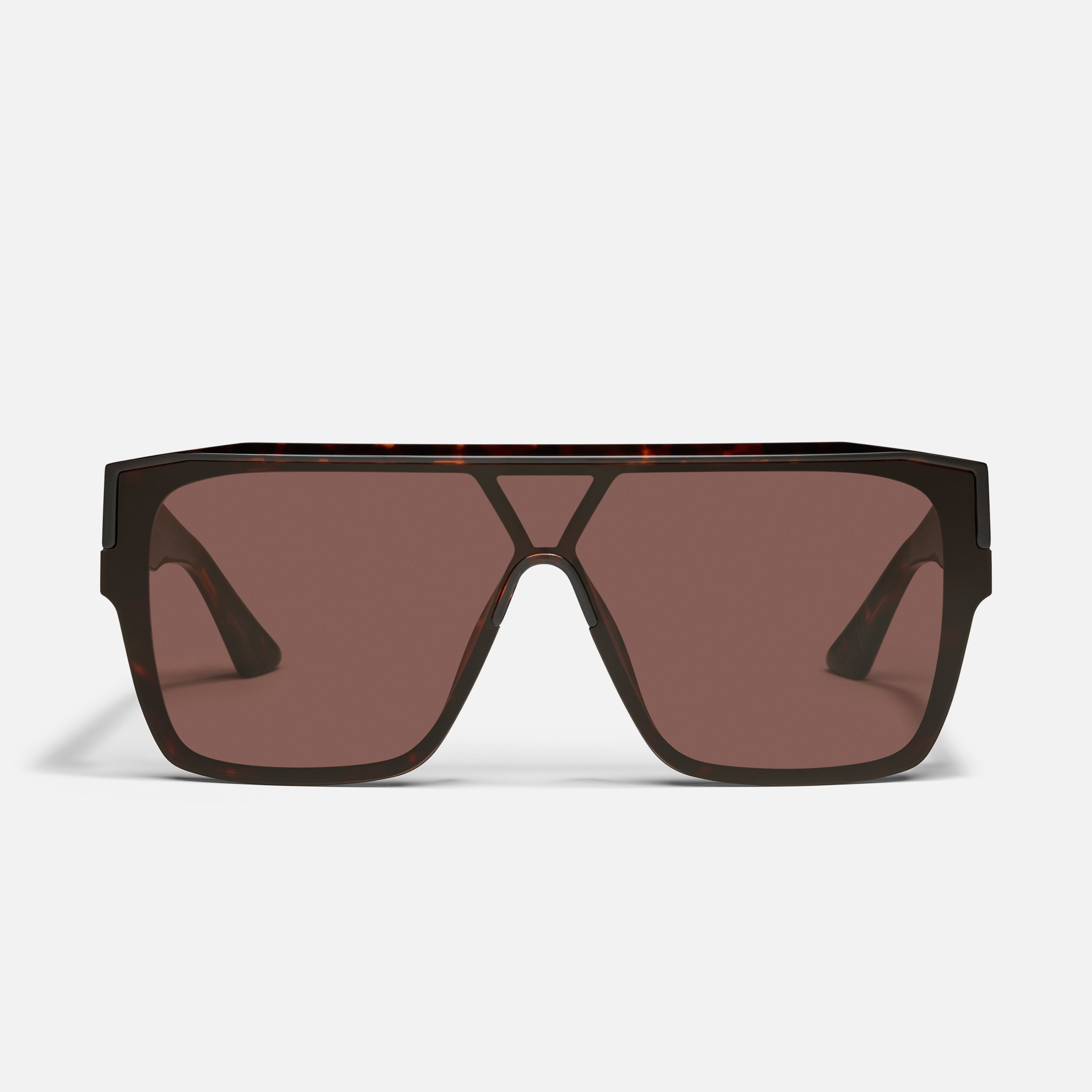 quay australia incognito brown tortoise oversized shield sunglasses eyewear NEW Quay High Profile 01 Sunglasses | Brown Tortoise Polarised  main image 2