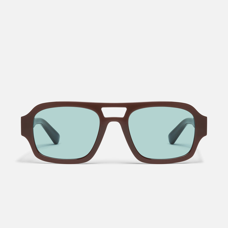 DARK BROWN/AQUA