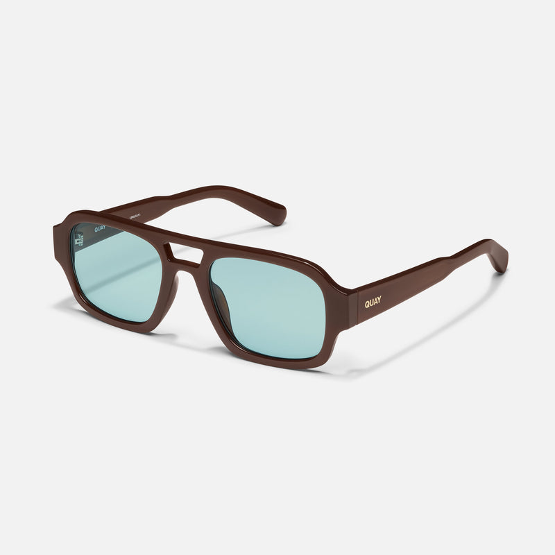 DARK BROWN/AQUA