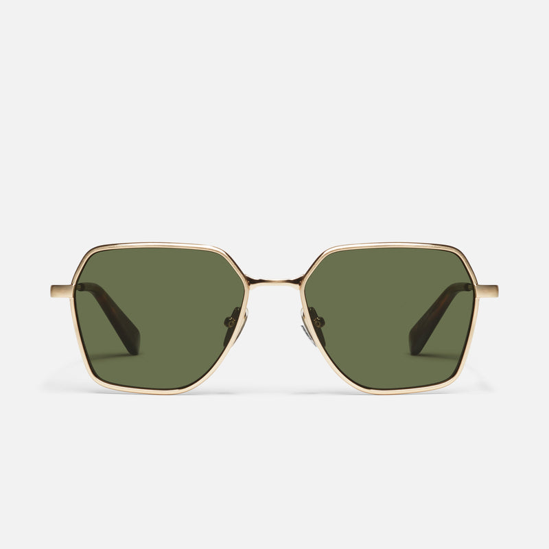 BRUSHED GOLD/GREEN POLARIZED