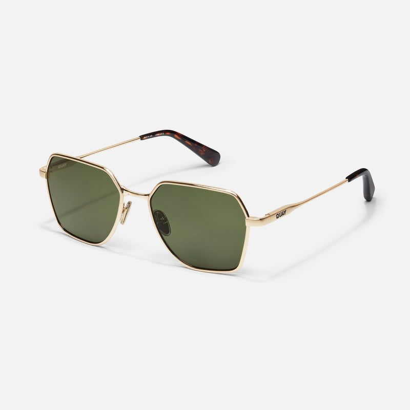 BRUSHED GOLD/GREEN POLARIZED